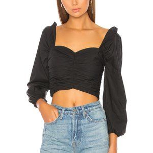 OCTAVIA CROP TOP IN BLACK - LOVERS + FRIENDS - REVOLVE